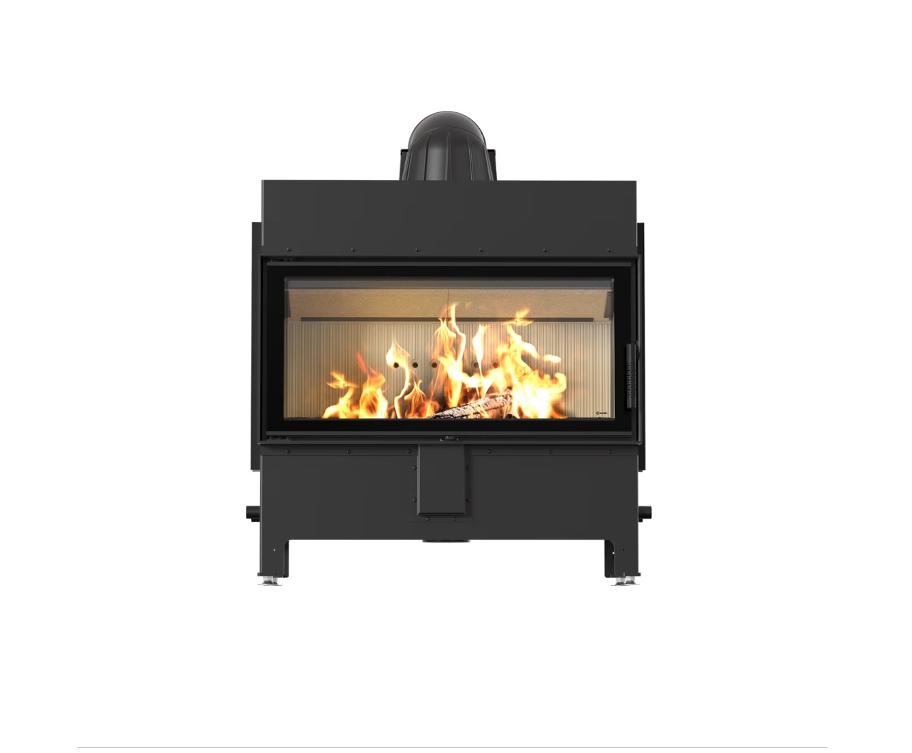 Zestaw kominek powietrzny stalowy KRATKI LUCY BLACK 12 kW Ø 200 z akcesoriami Lucy 16 new - Zestaw kominek powietrzny stalowy KRATKI LUCY BLACK 12 kW Ø 200 z akcesoriami